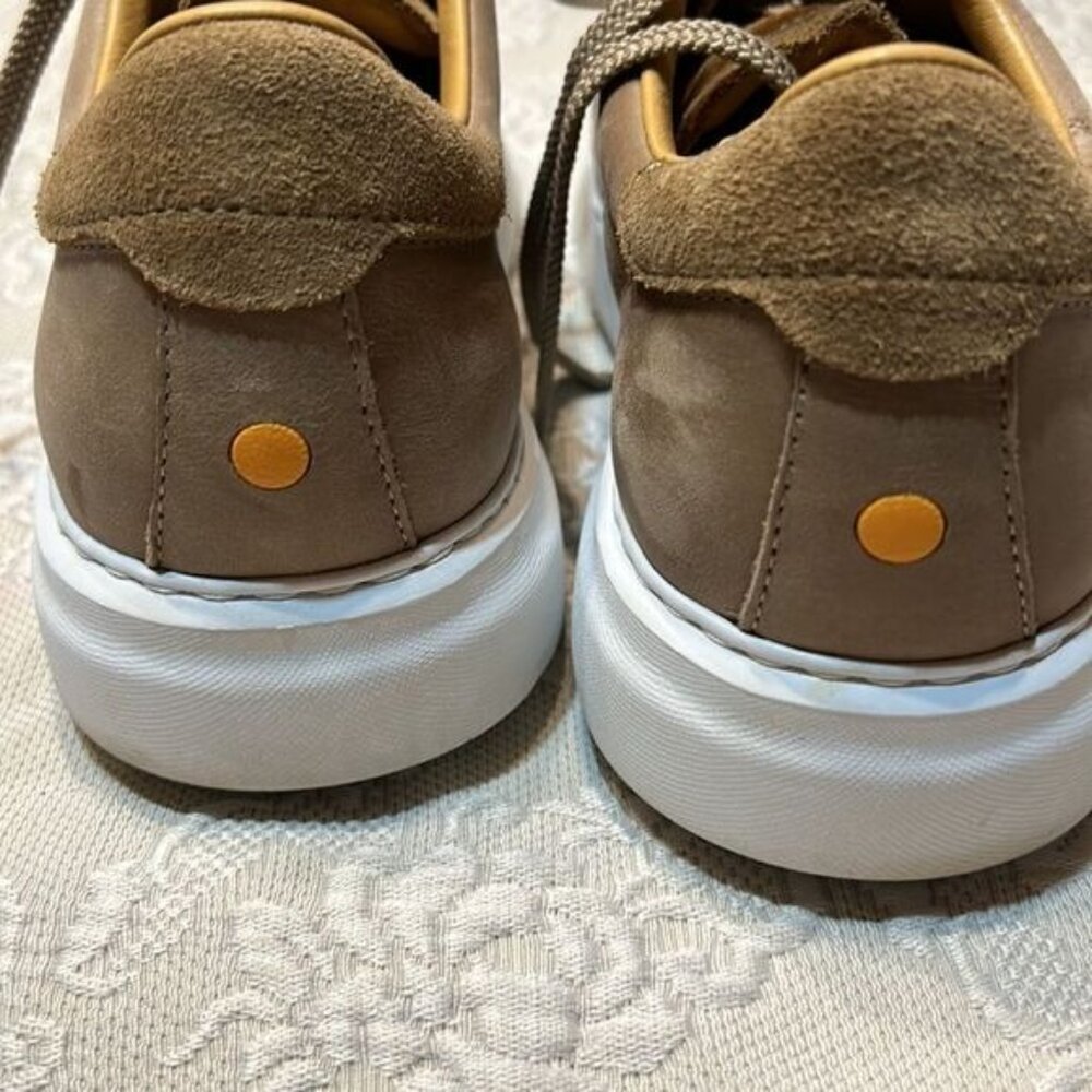 Samuel Hubbard Mens Leather Sneakers Size 7 M Tan Portugal - Picture 8 of 8
